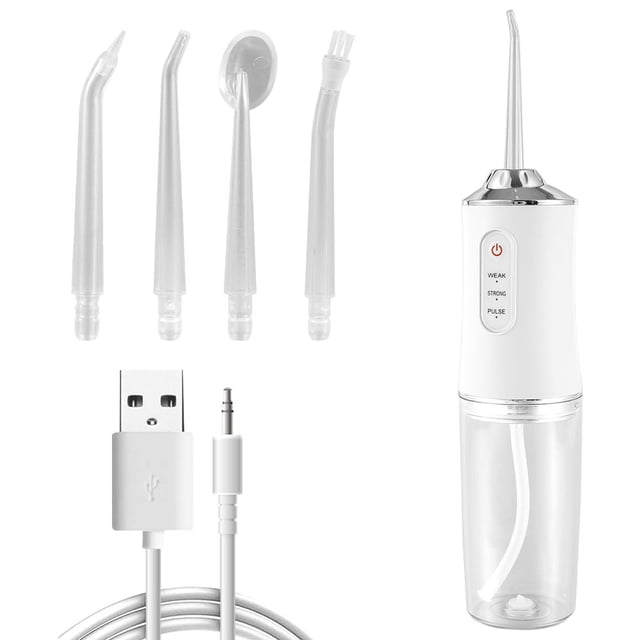 Hydropulseur Professionnel de 230 ml avec 3 Modes et 4 Embouts, Étanchéité IPX7, Rechargeable et Portable, Sans Fil