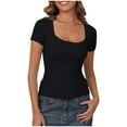 thumbnail image 1 of tarylea Hauts d'Été pour Femmes Manches Carrées Ajusté Texturé Chic Décontracté Travail Affaires Blouse, 1 of 6