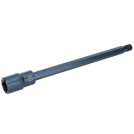 

Fdit 12‑Points Screwdriver Bit 12-Points Screwdriver Bit 1/2in Square Socket S2 Alloy Steel M10 Hardware Tool 200mm 1/2in Socket Bit