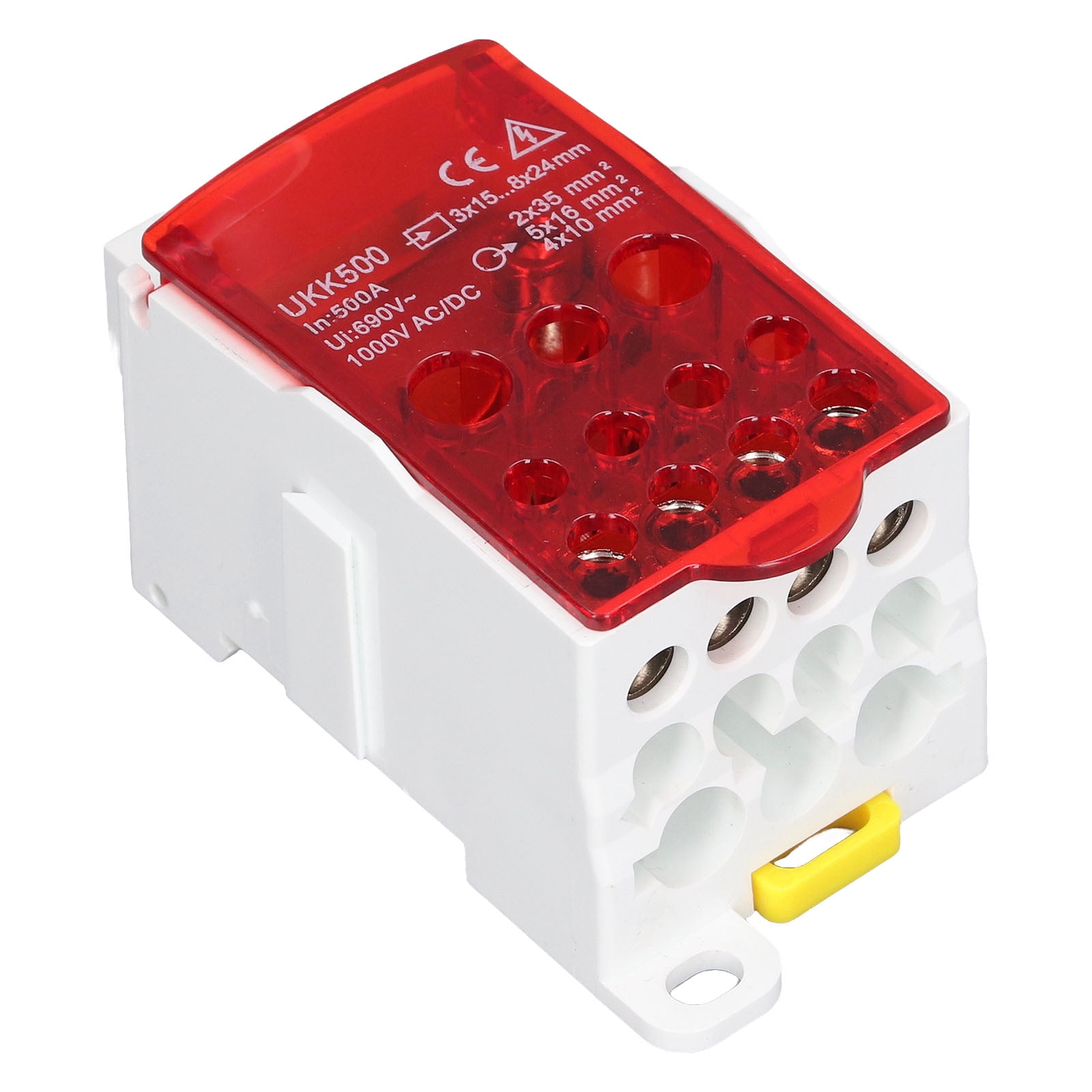 Power Junction Distribution Box, Rail Power Junction Box Multiple Wiring Outlets Brass Connector