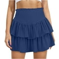 thumbnail image 5 of BSDJILFG Vintage Pirate Skirt with Shorts,Summer Lace Trim Layered A-Line Mini Floral Bloomers with Underneath Bottom, 5 of 5