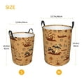 thumbnail image 4 of Uemuo Brown Mushrooms Pattern Circular Laundry Hamper Basket with handles,Collapsible laundry basket,Large capacity laundry hamper,Laundry Organizer-Medium, 4 of 8