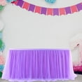 thumbnail image 1 of SZXZYGS Tulle Table Skirt 185cm x 77cm High-End Gold-Rimmed Mesh Wedding Birthday Party Decoration, 1 of 1