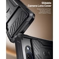 thumbnail image 2 of Poetic Revolution Case for Google Pixel 10A, | Slide Camera Cover | Tempered Glass Screen Protector | 20FT Mil-Grade Drop Tested | Full-Body Rugged Dual-Layer Shockproof Cover with Kickstand, Black, 2 of 9