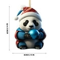 thumbnail image 3 of Beautynvta Cute Panda Christmas Ornaments, Xmas Gifts, Personauzed Christmas Panda Hanging Ornaments Exquisite Acrylic Pendant Christmas Tree Decorations, 3 of 6