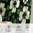 thumbnail image 6 of St. Patrick's Day Semi Sheer Curtains Drapes for Living Room, Bedroom, French Doors Window 45 Inches Long, Green Lucky Shamrock Spring Rod Pocket Chiffon Curtain Drapery Voile Draperies Panel, 6 of 8