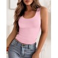 thumbnail image 2 of Zeagoo Women's Double Lined Square Neck Tank Top Sleeveless Basic Crop Tops Trendy Y2K Going Out Tops, 2 of 5