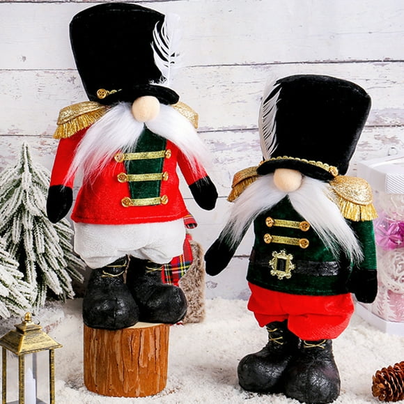 Christmas Soldier Telescopic Figure Retractable Height Adjustable Faceless Ornament Christmas Festive Decoration