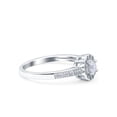 thumbnail image 2 of Simulated Cubic Zirconia Size-9 Art Deco Engagement Wedding Ring Band 925 Sterling Silver, 2 of 7