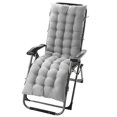 thumbnail image 4 of Lovote 61" Lounge Chair Cushion Outdoor Soft Seat Pad Recliner Mat Gray, 4 of 6