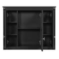 thumbnail image 6 of 35" Mirror Storage Cabinet, Modern Wall Mounted Medicine Cabinet with 3 Doors and Adjustable Shelves, Wood Bathroom Storage Organizer for Living Room, 6 of 9