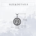 thumbnail image 4 of Patron Saint Necklace Sterling Silver Amulet Medal Pendant Religious Protector Jewelry Gifts for Women Men, 4 of 10