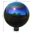 thumbnail image 6 of Sunnydaze Mirrored 10" Rainbow Stainless Steel Outdoor Gazing Globe, 6 of 8