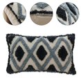 thumbnail image 2 of Tufted Boho Throw Pillow Cover Morocco Decorative Geometric Stripes Cushion for Case Farmhouse Pillowcase for Couch Sofa 45*45CM wave gray stripes, 2 of 4