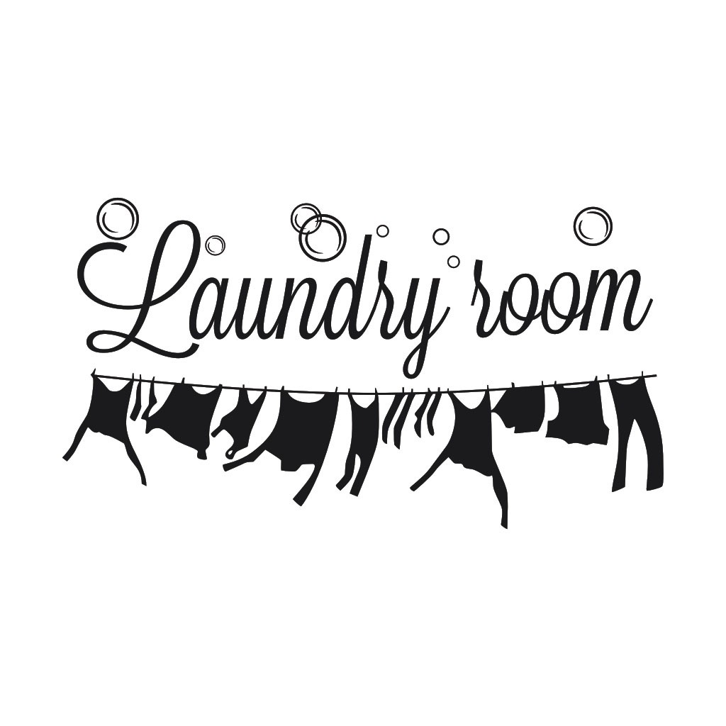 Laundry Room Home Decor Wall Sticker Decal Bedroom Art Mural,Peel