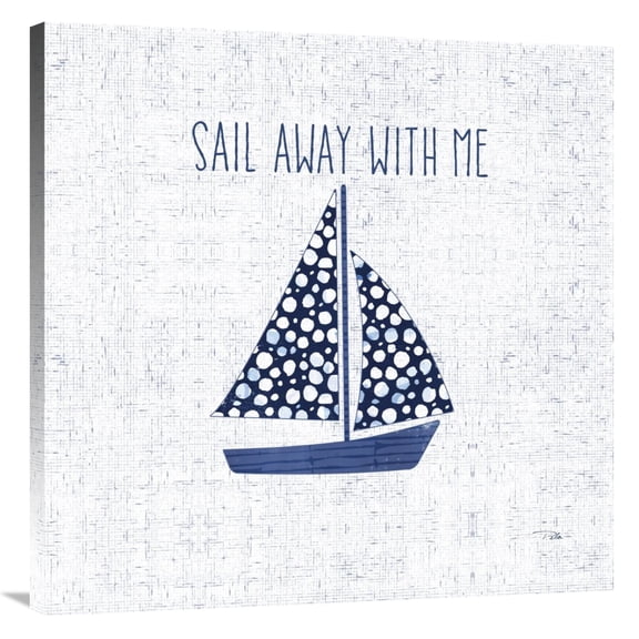 Global Gallery's 'Sunday on the Coast IV' By Pela Stretched Canvas Wall Art