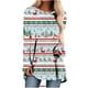 thumbnail image 1 of Camiseta de manga larga con cuello redondo y estampado navideño para mujer Pompotops qwe24266, 1 of 5