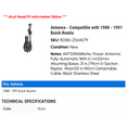 thumbnail image 2 of Antenna - Compatible with 1988 - 1991 Buick Reatta 1989 1990, 2 of 2