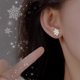 thumbnail image 5 of Pendientes de copo de nieve navideños Fiudx acero inoxidable estilo coreano, 5 of 6