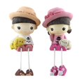 thumbnail image 2 of A Pair Of Cute Hanging Couple Dolls Home Resin Ornaments, 2 of 4