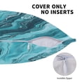 thumbnail image 5 of Multi-Size Linen Sofa Pillow Cover Invisible Zipper Open And Close Strong Use For Sofa Chair Garden Sofa Car Teal Marble_1 16"X16", 5 of 8