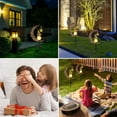 thumbnail image 2 of WBQ Solar Fairy Moon LED Light Outdoor Garden Moon Star Crackle Glass Globe Stake Metal Lights Decorative Waterproof Warm White LED for Pathway Lawn,Patio or Courtyard, 2 of 2