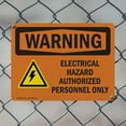 thumbnail image 5 of (2 Pack) Electrical Hazard Authorized With Symbol OSHA Warning Sign 14 Inch X 10 Inch Indoor / Outdoor Rust-Free Aluminum Metal Signs for Workplace, Workshop, and Construction Site,, 5 of 8