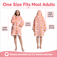 thumbnail image 4 of Luckyapr Oversized Wearable Blanket Hoodie for Adult,Fleece Sweatshirt Blanket Hoodie with Pocket & Hood,Gift for Women, Men, Mom, Dad, 4 of 9