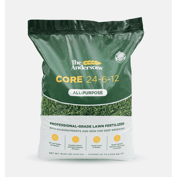 The Andersons Core 24-6-12 Professional-Grade All-Purpose Lawn Fertilizer - 45 lbs. Covers up to15,500 sqft.
