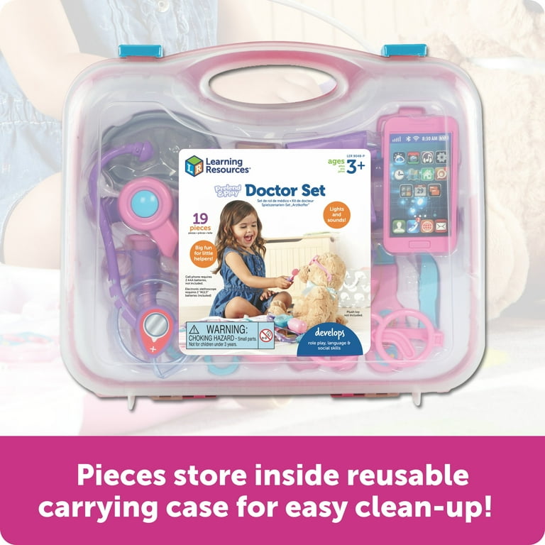 Learning Resources Pretend Play Doctor Set Pink Medical Kit