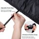 thumbnail image 2 of Funda rectangular para muebles de exterior, resistente, impermeable, para mesas y sillas de jardín duraderas, con cuerda ajustable y revestimiento de PU plateado para protección UV, color negro, 2 of 5