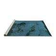 thumbnail image 2 of Ahgly Company Machine Washable Indoor Rectangle Abstract Turquoise Blue Modern Area Rugs, 5' x 7', 2 of 4