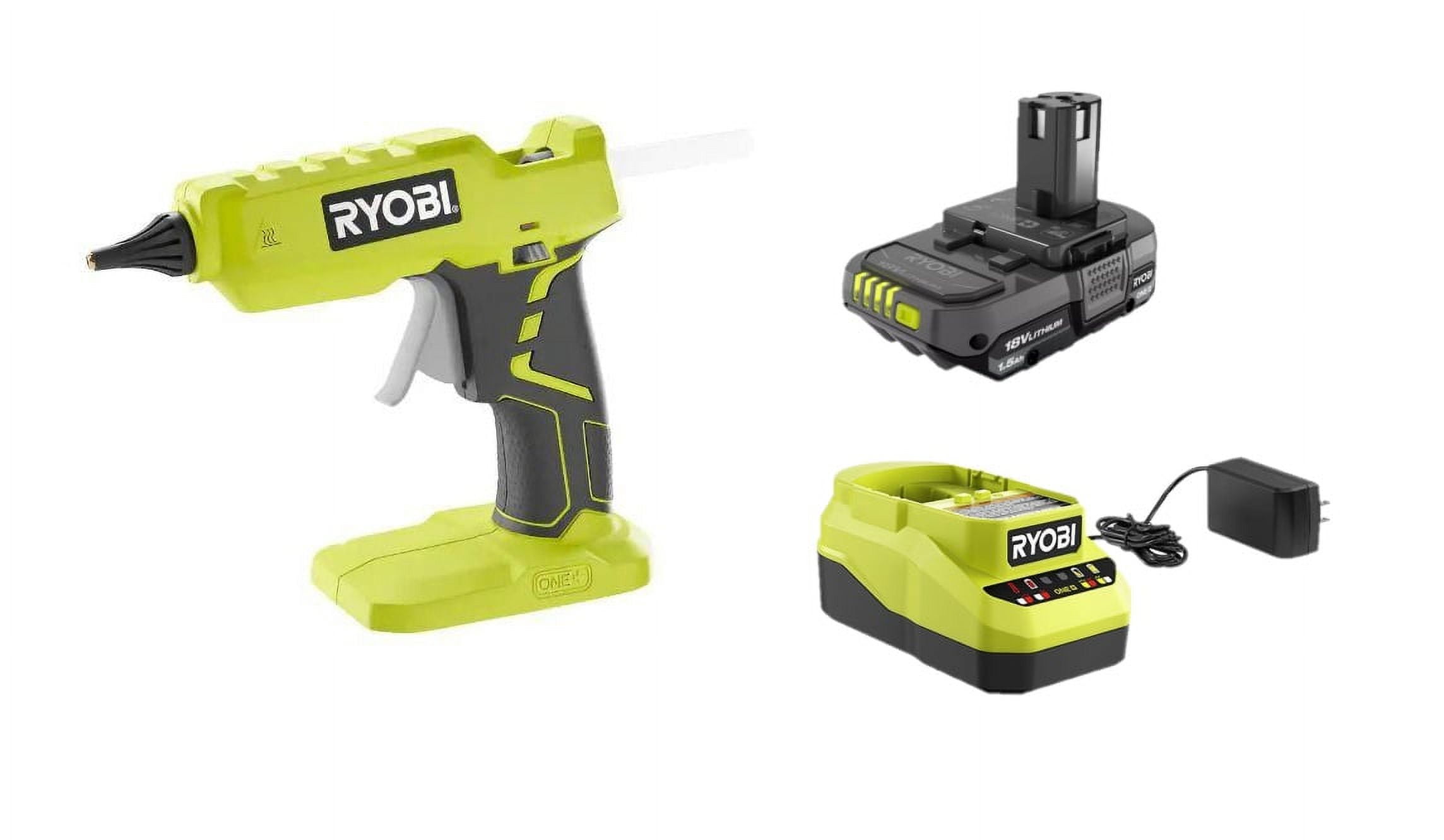 18 Volt ONE Cordless Glue Gun with Glue Sticks Battery and Charger