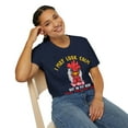 thumbnail image 6 of Hen Look Calm Novelty Apparel Pecked You 3 Times Unisex Softstyle T-Shirt, 6 of 7
