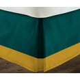 thumbnail image 3 of D.N.G. BEDDINGS 1 Piece Split Corner Two Tone Tailored Bed Skirt, Twin Size 24 Inch Deep Pocket, 800 Thread Count, 100% Egyptian Cotton, Solid Teal/Gold Color., 3 of 3