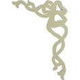 thumbnail image 4 of Ekena Millwork 8 1/4"W x 13"H x 7/8"P Versailles Medium Ribbon with Bow Onlay, Left, 4 of 6