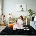 thumbnail image 4 of Socofuz Large Fluffy Rugs for Living Room, 9x12ft Black Shag Carpets for Kids Room Bedroom Nursery, 4 of 9