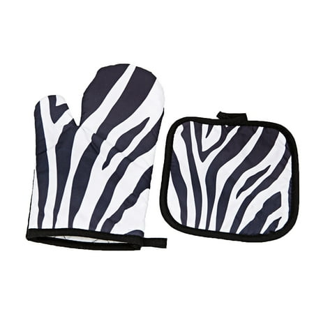 

SONGBIRDTH Leopard-print Microwave Gloves Thickened Heat Resistant Mitts Kitchen Baking Kit