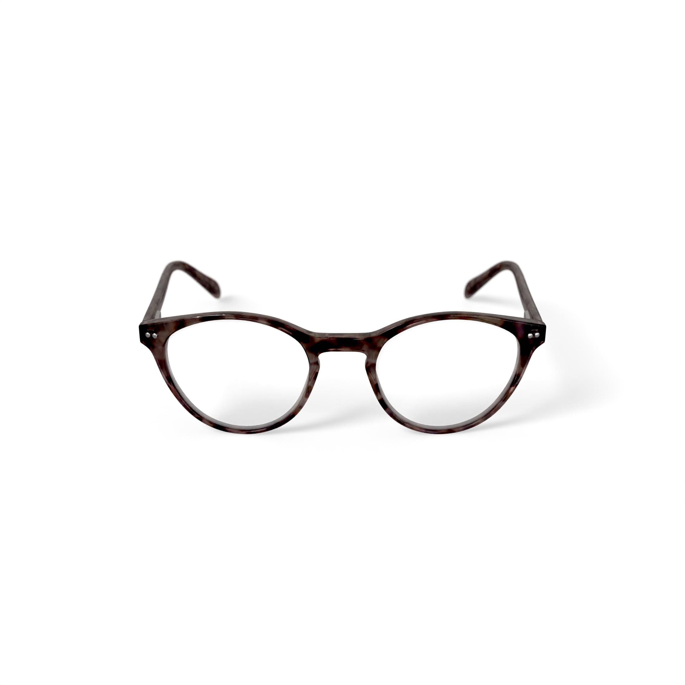 M America Women's Bijou Round Prescription Eyeglasses with Case, Light Tortoise