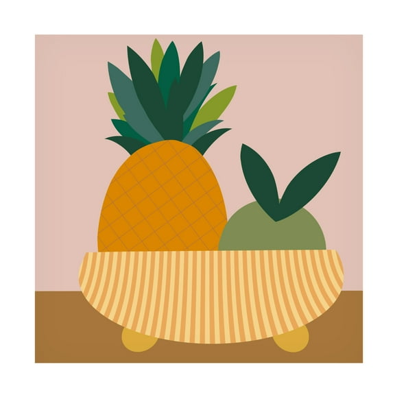 Trademark Fine Art Regina Moore Graphic Fruit Bowl III Canvas Wall Art