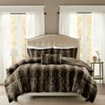 thumbnail image 3 of King 4PC Faux Fur Comforter Set, 3 of 5