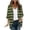 Army Green, variant on BiZtdJrK Womens Striped Print Cardigan 3/4 Length Sleeve Casual Summer Shrugs Soft Loungewear Open Front Cardigans Blue L
