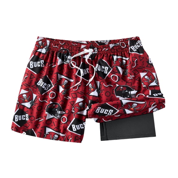 Men's Chubbies Red Tampa Bay Buccaneers Game Day Fit Classic Lined Swim Trunks