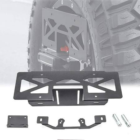 Jl Rear Spare Tire Mount License Plate Relocation Bracket Kit For Jeep