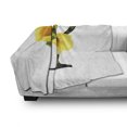thumbnail image 3 of Letter Y Soft Flannel Fleece Blanket, Bell Flower Natural Representation in Abstract Design Nature Themed Print, Cozy Plush for Indoor and Outdoor Use, 60" x 80", Yellow Green Black, by Ambesonne, 3 of 6