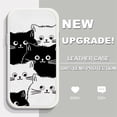 thumbnail image 2 of Phone Case Slim Cartoon Black White Cats Leather Back Casing PU Leather Cover Phone Case for Samsung S20 FE 5G, 2 of 10
