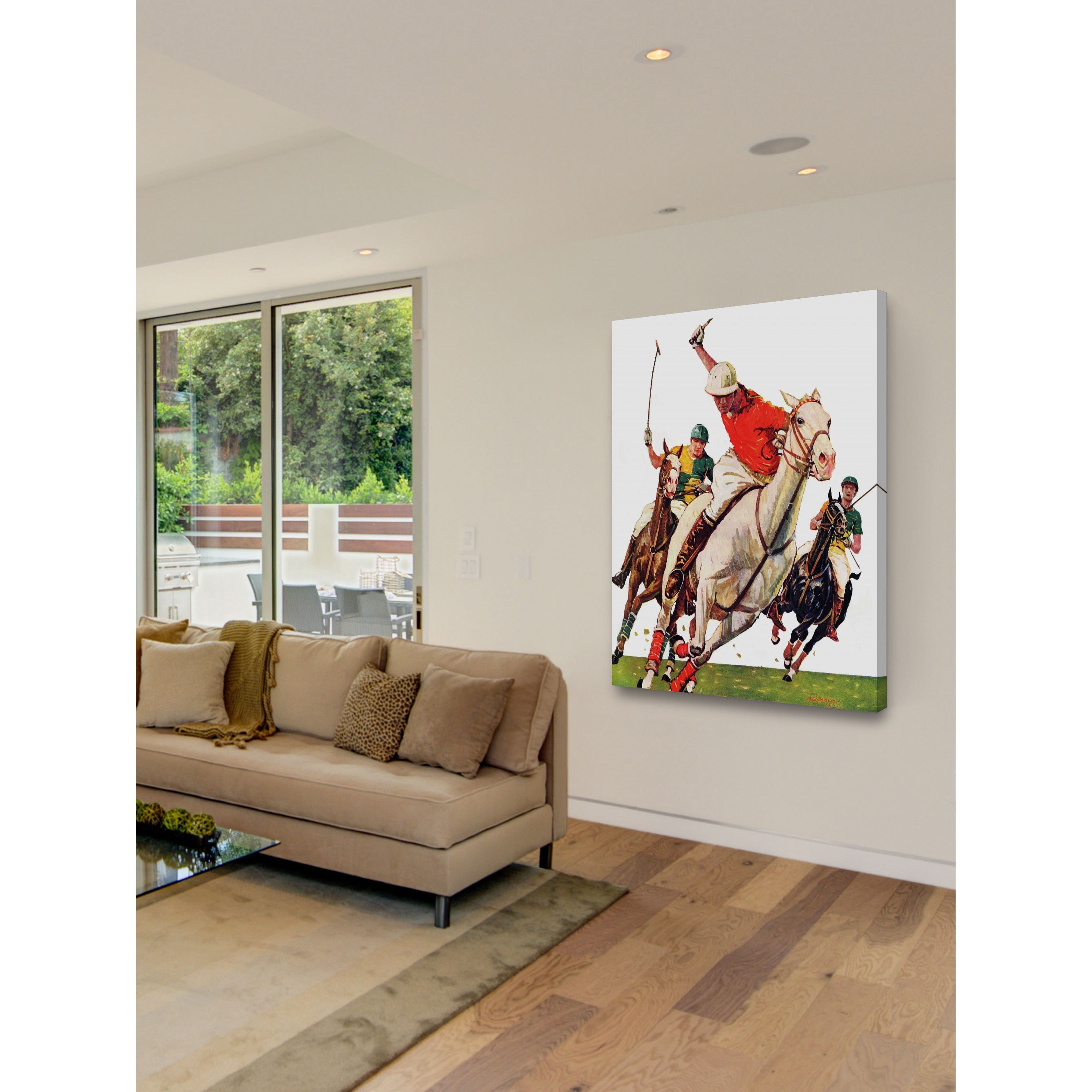 Polo Match by Maurice Bower Painting Print on Canvas