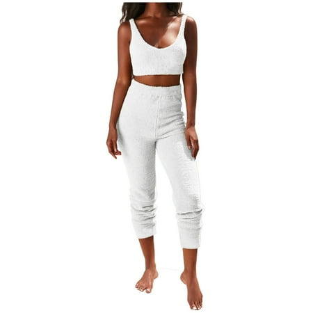 

Pgeraug pajamas for women Warm Three Pieces Suit Soft Warm Flannel Shorts Pajamas Set Cute Cat Beard Hooded Sleepwear women s sleepwear White L