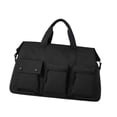 thumbnail image 4 of Bolsa de gimnasia Bolsa de lona para hombres multipropósito, liviano con bolsillo de bolsillo portátil de semanario para el gimnasio de entrenamiento Negro, 4 of 8
