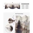 thumbnail image 6 of Tie Up Valance Curtain for Kitchen, Vintage Black Tree Forest Mountain Rod Pocket Short Curtains Adjustable Tie-Up Shade Valances, Nature Scenery Window Treatment for Bathroom Living Room Bedroom, 6 of 7